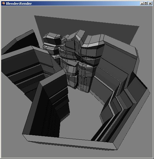 basic layout extruded from the unfinished prefab