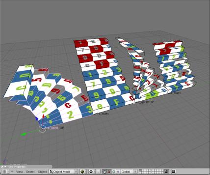 reference blocks - a series of simple step models