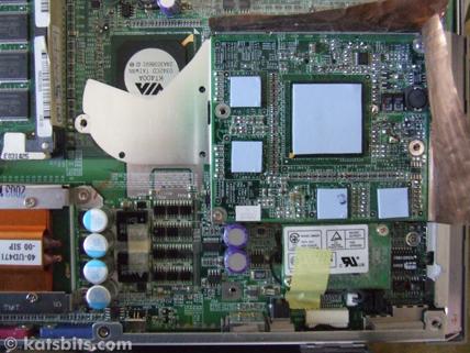 All done. Other pads place on the ATi module which is then sat back into the laptop motherboard