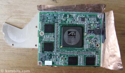 The Fujitsu Amilo A7620's ATi Radeon 9000 mobility chipset graphics card module