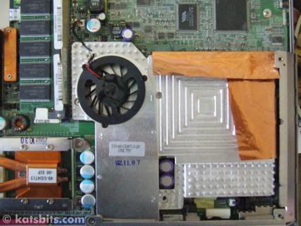 Heatsink back in place held there by a couple of small screws