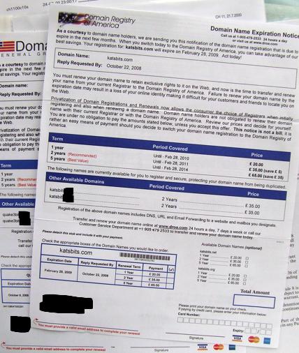 Domain Registry of America scam
