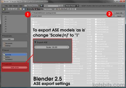 Using the Blender 2.5 export script