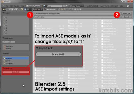 Importing ASE models into Blender 2.5
