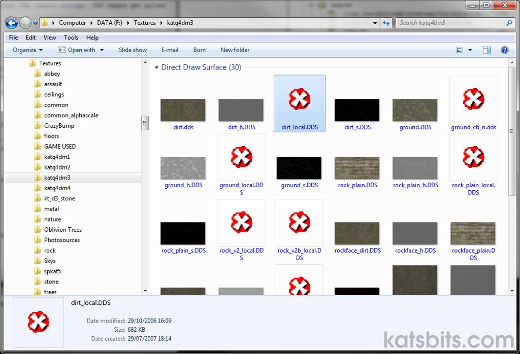 DDS game textures as displayed