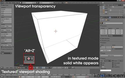 Default transparency in a scenes 3D view on a texture with an alpha channel