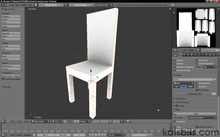 Baking Ambient Occlusion Maps for Objects in Blender