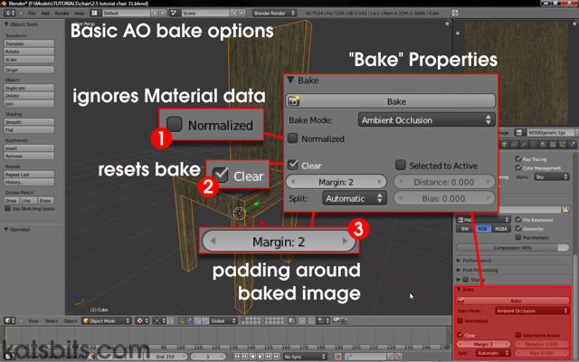 The three main settings useful for  ambient occlusion - Margin, Clear & Normalized