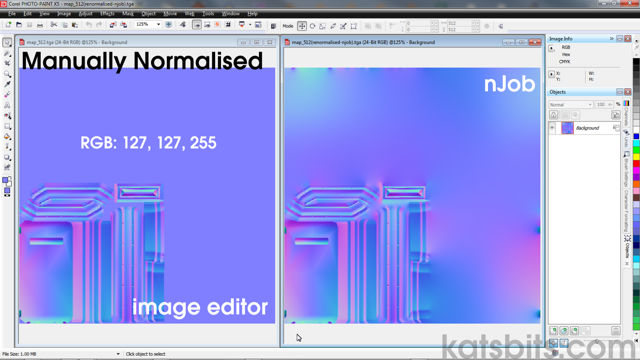 Fixing Normal maps by manually re-normalising the image