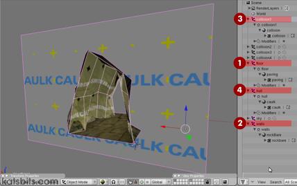 Exporting models as sub-objects