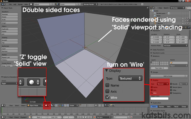 Double sided face rendered in Blender "Solid" Viewport Shading mode