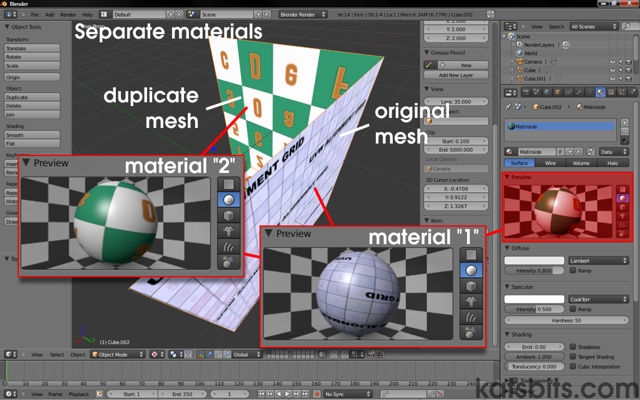 Assigning a completely separate material to mesh duplicate