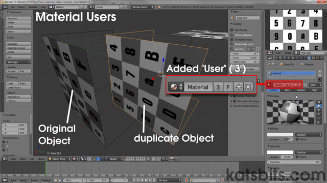 Mesh duplication increases the number of Material "Users"
