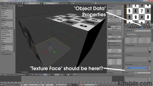 "Texture Face" settings no longer available in Blender 2.60a or above