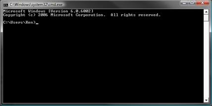 Default directory of the on starting the command prompt - may very depending on OS