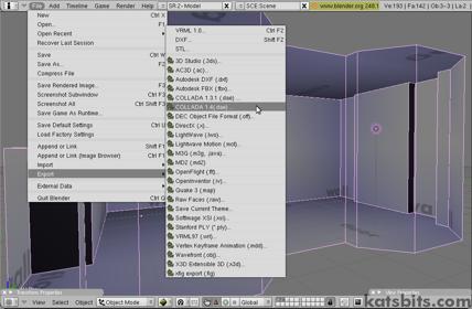 Exporting to Collada *.dae from Blender 3D