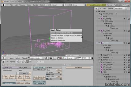 Make sure to 'set' the scale and position of all mesh object before export