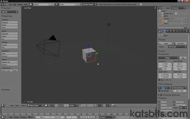 Before using MMB to rotate the scene in Blender