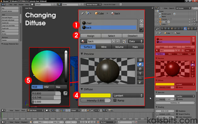 Changing the new materials diffuse colour to make it more visible
