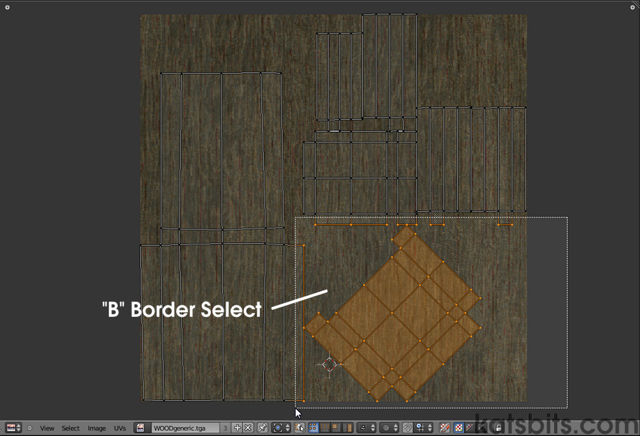 "B" to "Border Select" in the UV/Image Editor for Blender 2.5