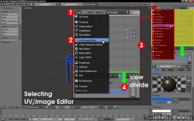 Switching view to another 'editor' in Blender 2.5