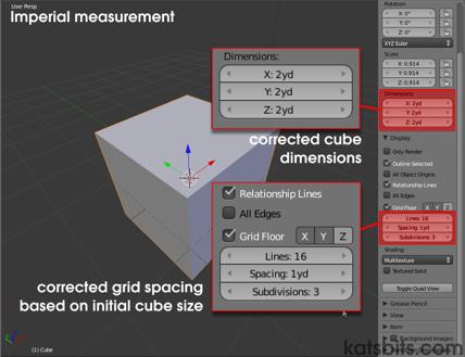 Correct settings when using Imperial based unit measurement in Blender