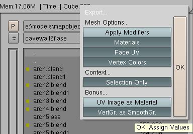 New ASE export GUI