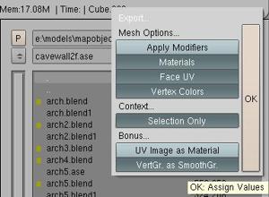 New ASE export GUI