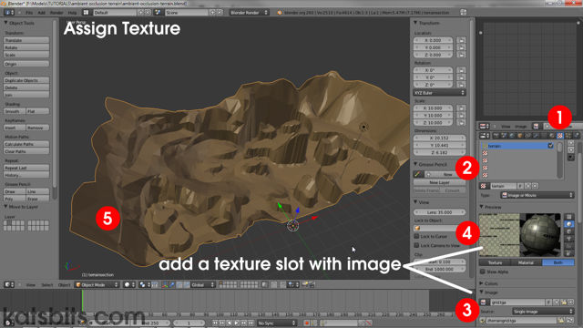 Assign a basic texture with image to terrain