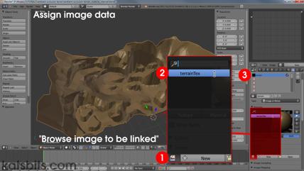 Assigning the newly created "Image" data to the Material