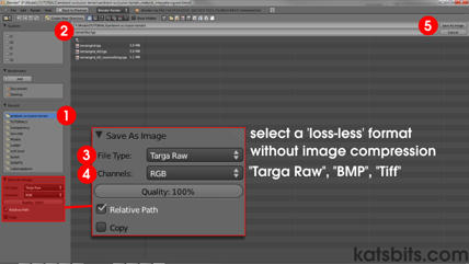 Saving Blender generated textures as TGA files
