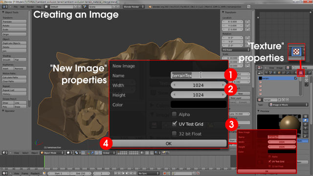 Using Blender to make a "new Image" slot to assign to the material