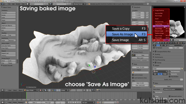 Saving the baked ambient occlusion image