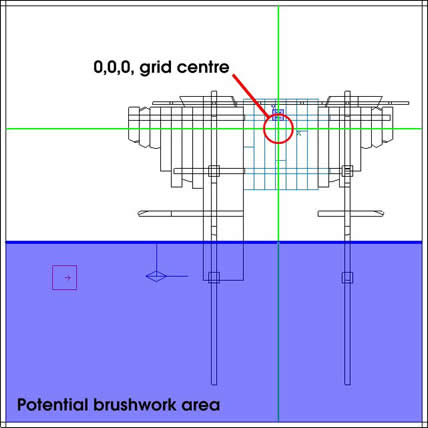 Brushwork placed at grid centre to ensure it doesn't break when buried in a map