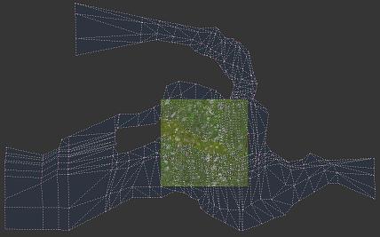 Texture ratio between UVWmap shown over the top of the terrain texture