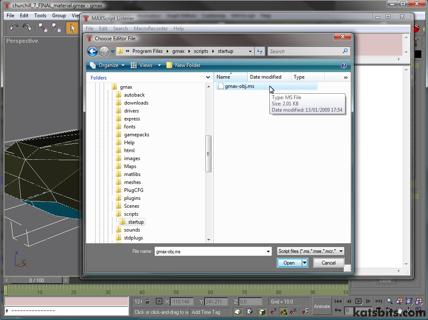 Locating the *.ms Maxscript to run