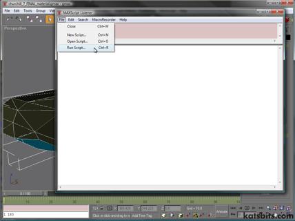 Running a script from the Listener window