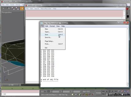 Saving the text file