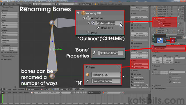 Renaming Bones in Blender