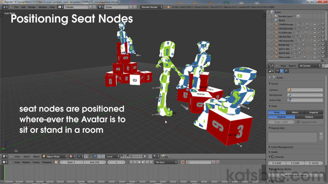 Using Seat Nodes as positional devices for Avatars