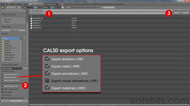 Export options to set for IMVU