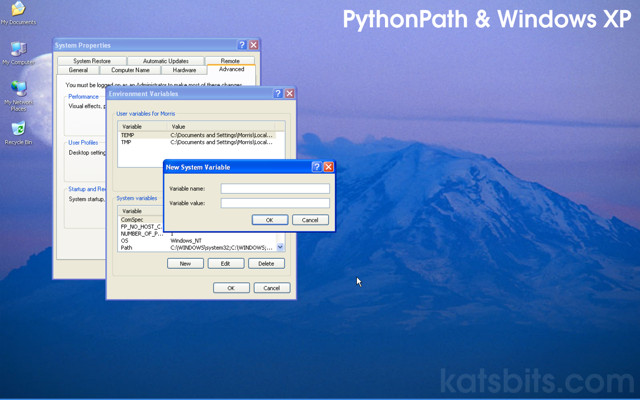 Adding PythonPath to Windows XP