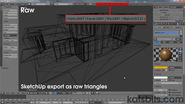 Raw export from SketchUp