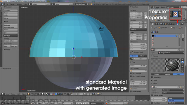 Create a standard Material with a unique ID and "Diffuse" colour