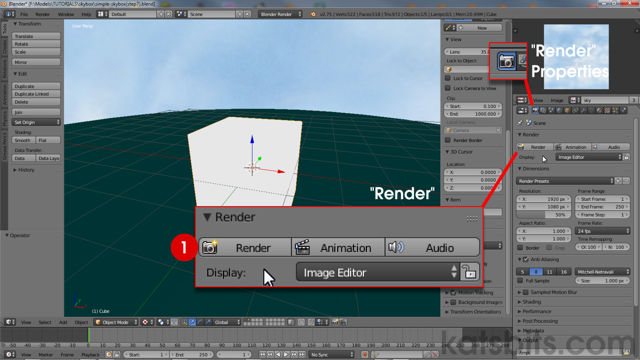 Click the "Render" button to generate the Environment Map
