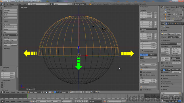 Resize the upper dome slightly and move it to overlap the lower