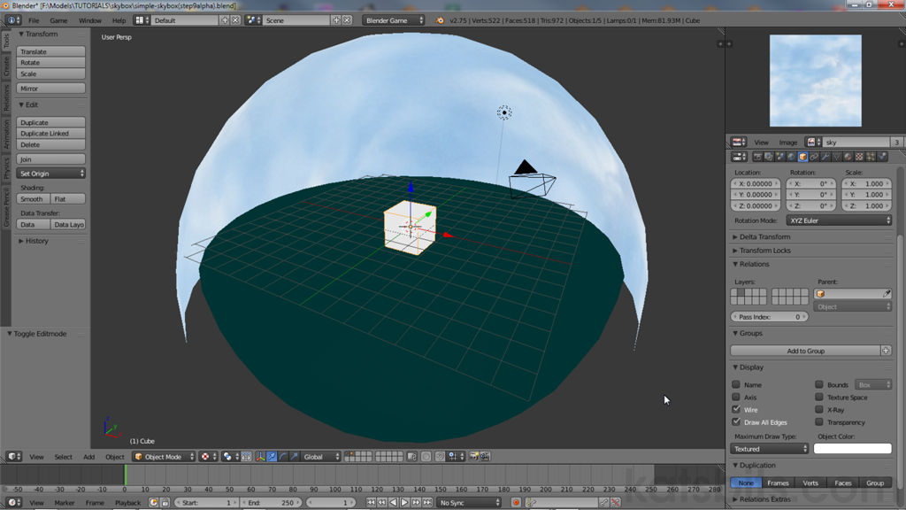 Rendering a SkyBox with Blender
