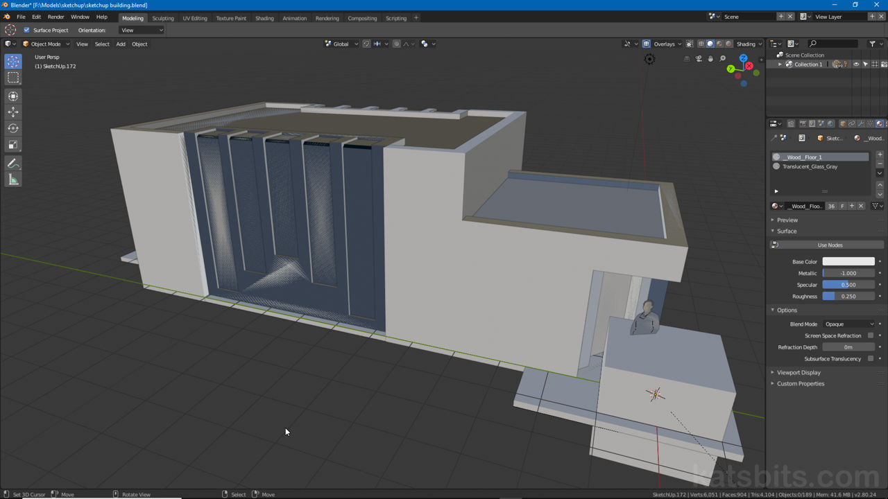 A short guide to Import SketchUp files into Blender
