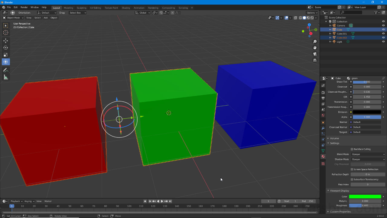 Using Transform Pivot Point to set focus in Blender