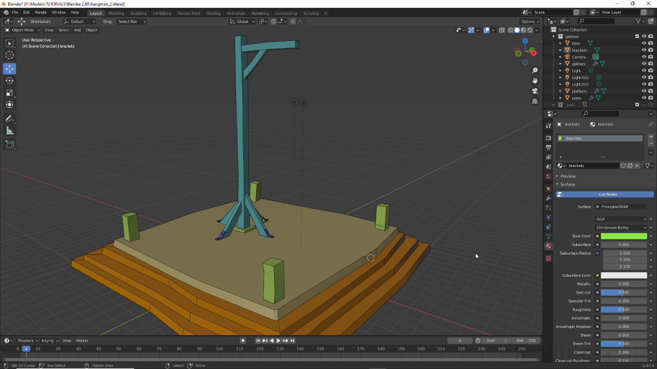 Changing mesh colour in Blender